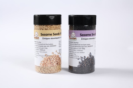 300g Roasted sementes de sésamo pretas para fritadas da agitação