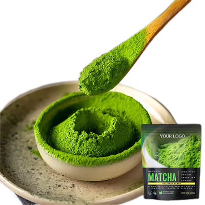 Pó do chá de Matcha do verde da marca própria 100g para o restaurante