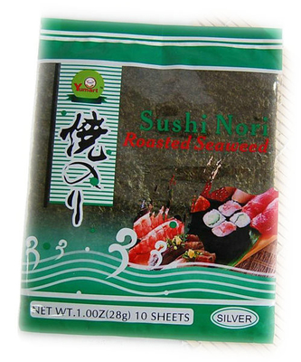 28g Yaki kosher Nori Seaweed 10 folhas com envoltório original