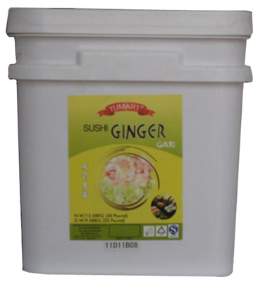 Gengibre conservado cortado vermelho 9.08kg do sushi do OEM