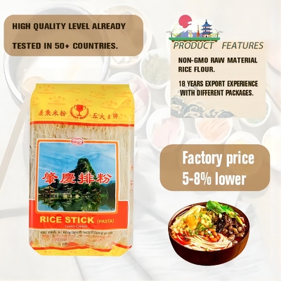 Zhaoqing/Xinzhu 500g secou o macarronete de cozimento rápido dos macarronetes da vara do arroz