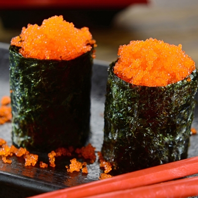 Badejo congelado ovas dos peixes de voo do sushi das ovas dos peixes do badejo de Masago Tobiko