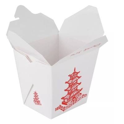 Caixa de papel dura para viagem Tray Kraft Food Noodle Box do retângulo descartável