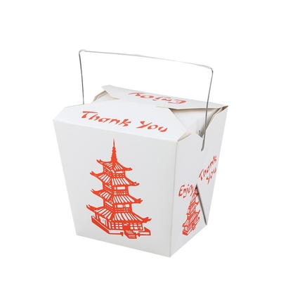 Caixa de papel dura para viagem Tray Kraft Food Noodle Box do retângulo descartável