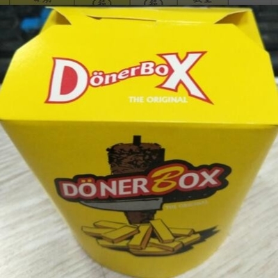Caixa de papel dura para viagem Tray Kraft Food Noodle Box do retângulo descartável