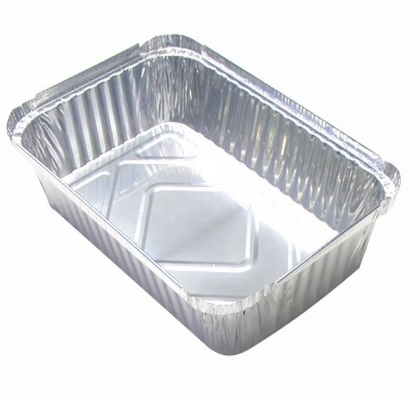 Bandeja descartável do ASSADO da folha de alumínio de recipiente de alimento da folha 700ml de alumínio