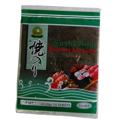 28g Yaki kosher Nori Seaweed 10 folhas com envoltório original