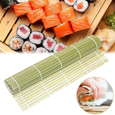 sushi de bambu verde de 27*27cm que rola Mat Japanese Sushi Roller