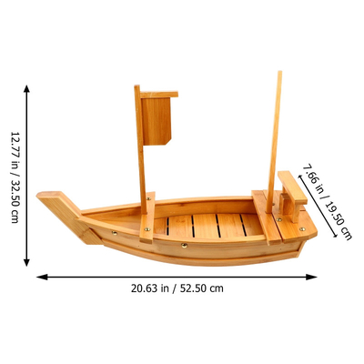 O serviço de bambu do alimento do Sashimi japonês utiliza ferramentas o barco do sushi de 200cm