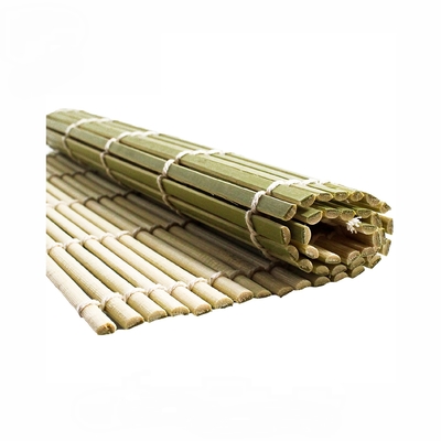 Rolamento de bambu Mat Heat Resistant do sushi natural verde de 24cm 27cm