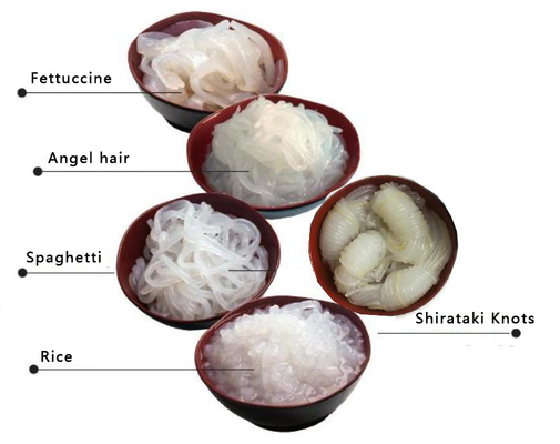 Macarronete Konjac Sugar Free Health Food de Shirataki do baixo carburador orgânico chinês